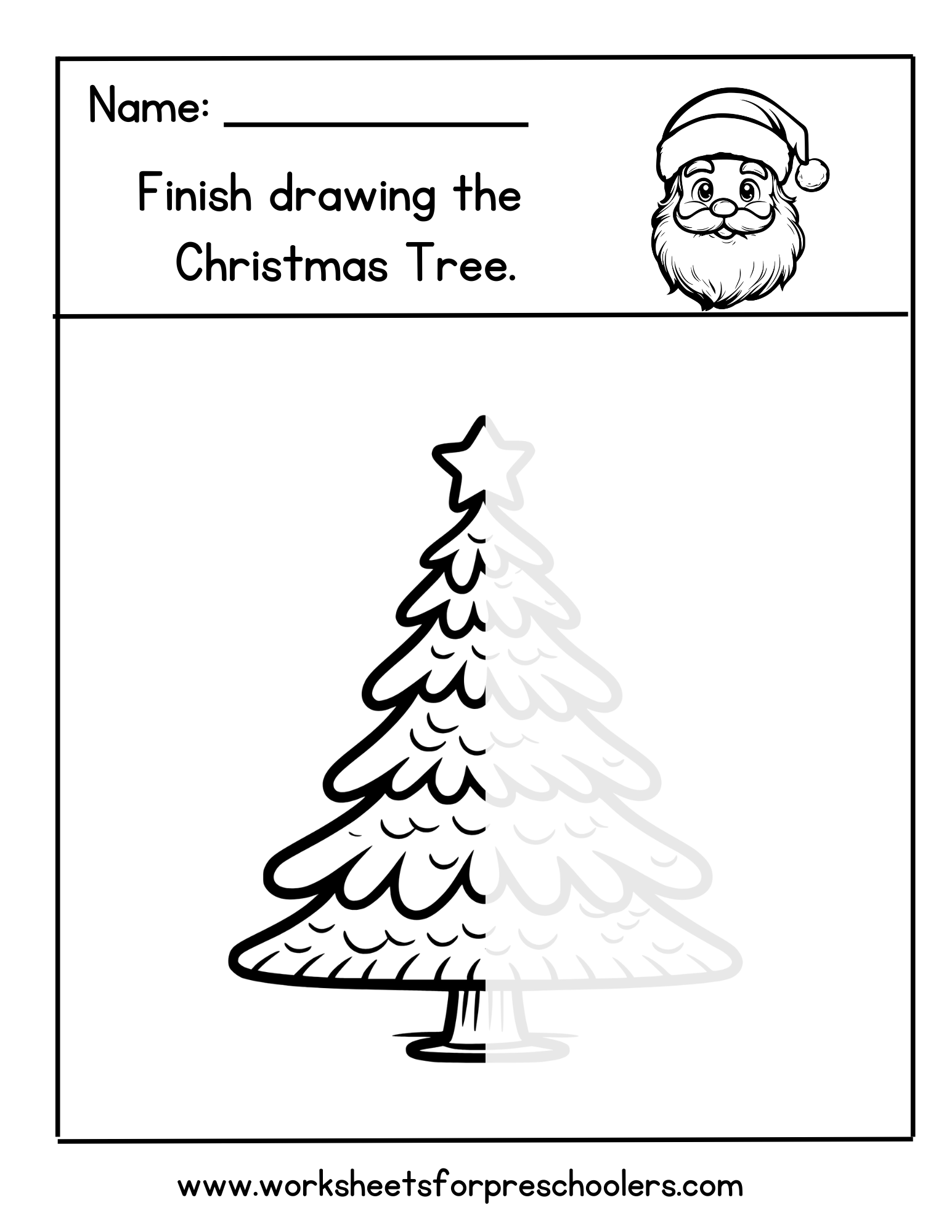 Finish Drawing the Christmas Tree