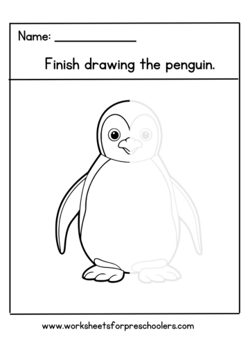 Penguin Coloring Page