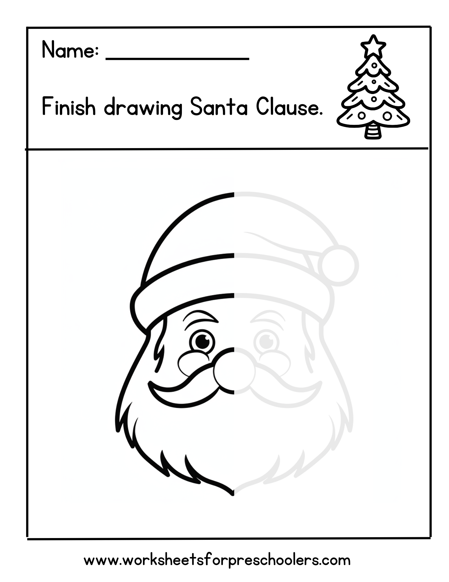 Finish Drawing Santa