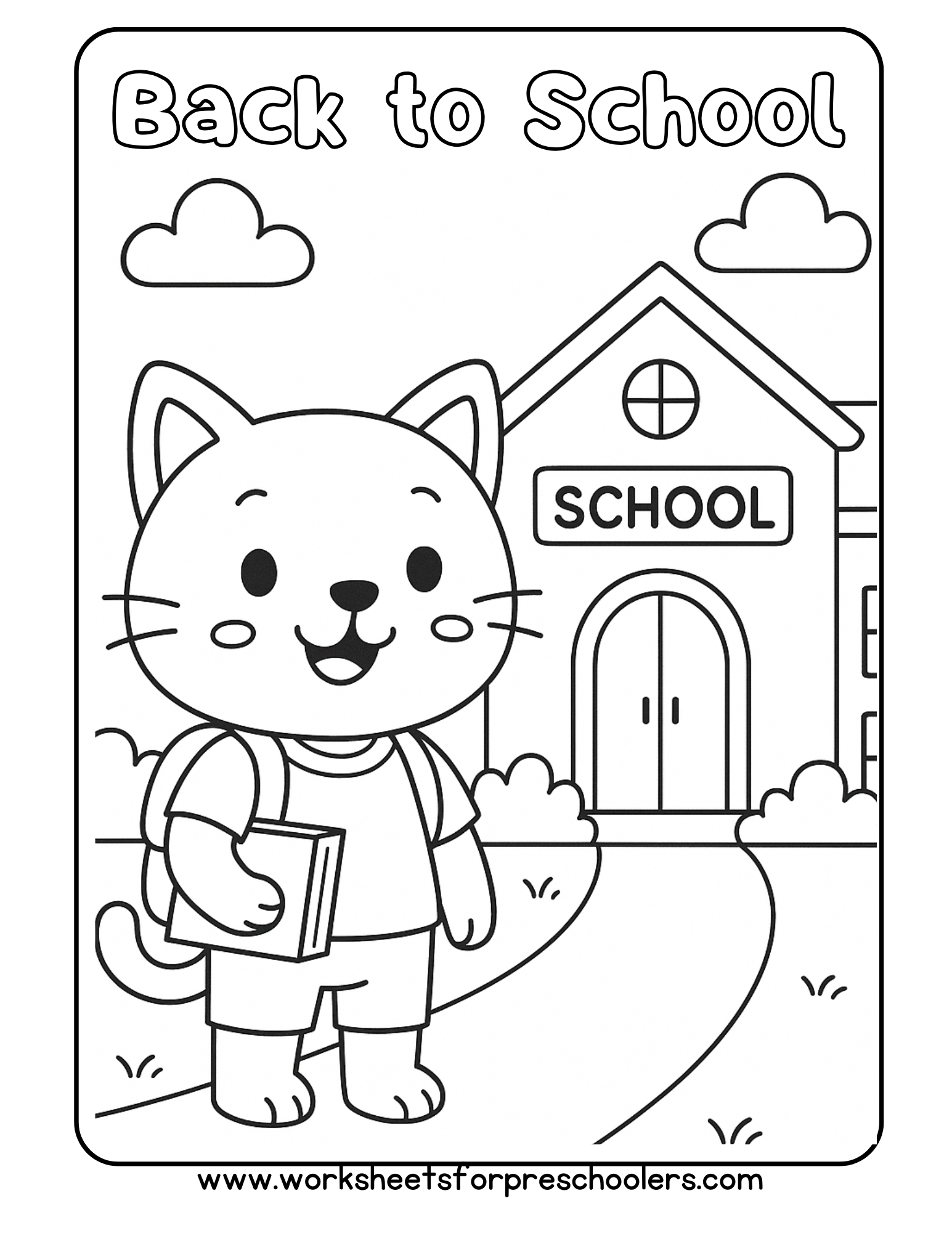 Back to School Coloring Page