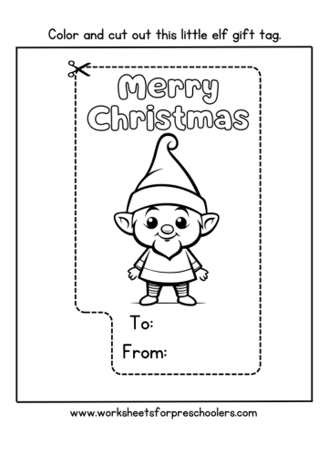 Elf Gift Tag