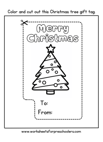 Christmas Tree Gift Tag