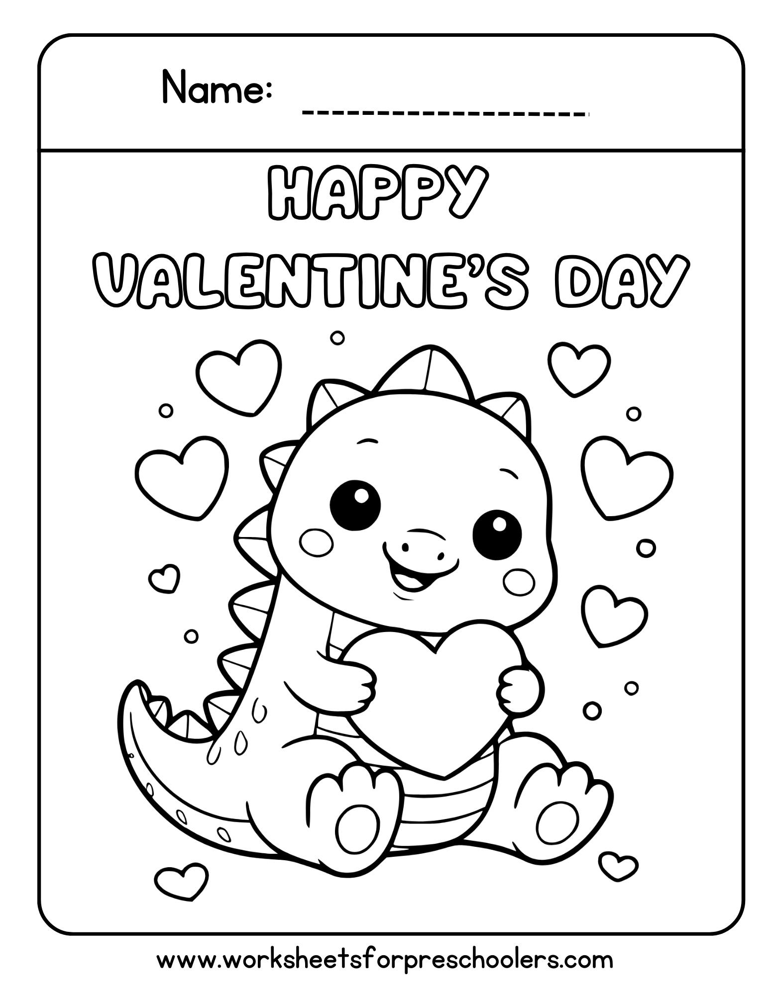 Valentine's Day Coloring PAge