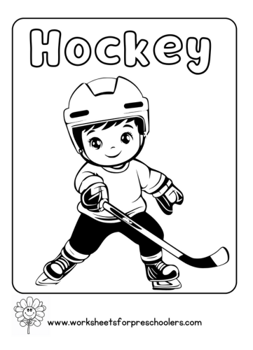 Hockey Player Coloring Page