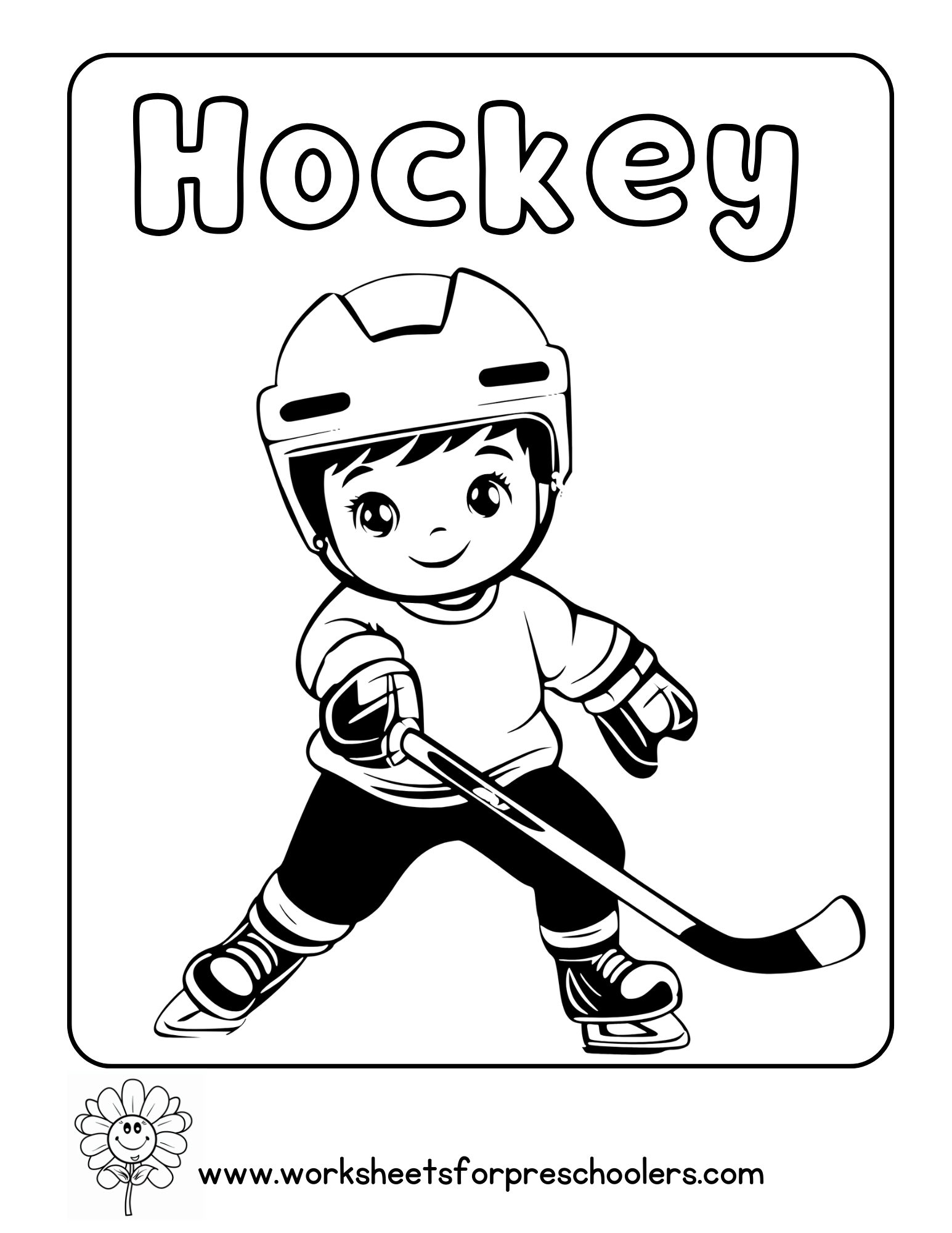 Hockey Coloring Page