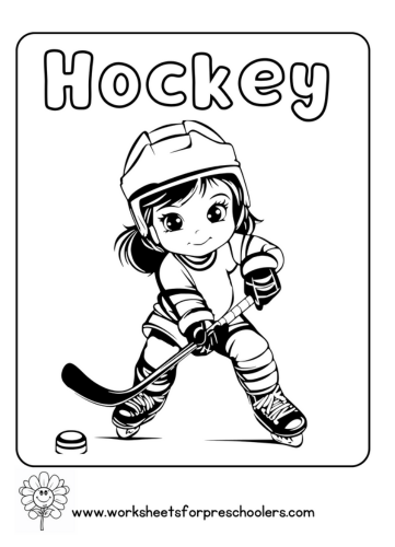 Hockey Player Coloring Page