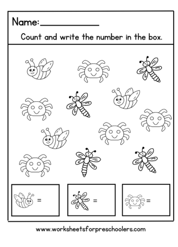 I Spy Bugs Worksheet
