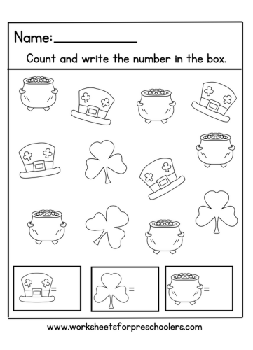 St Patrick Day Math Worksheet