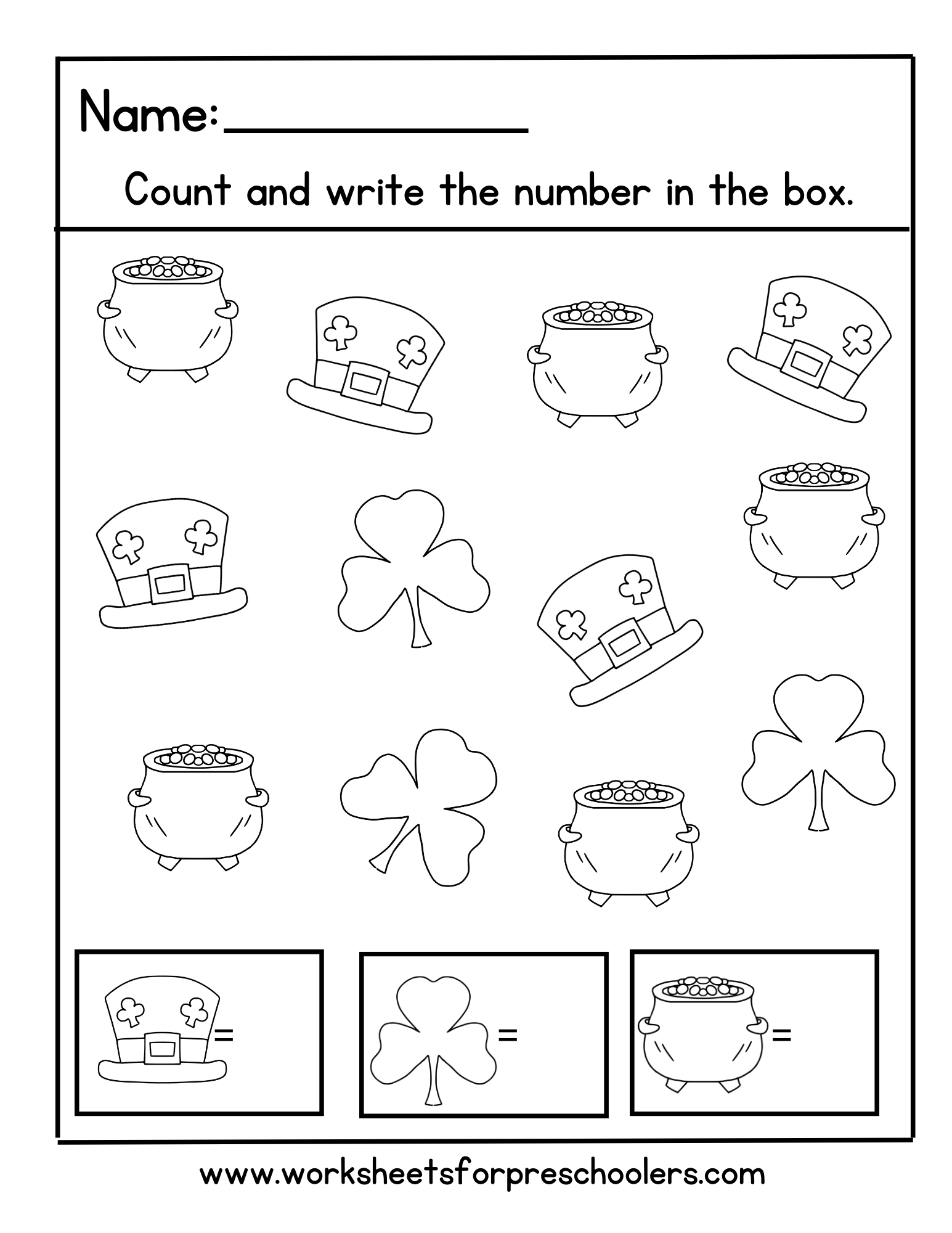 St Patrick Day Math Worksheet St Patrick Day Math Worksheet