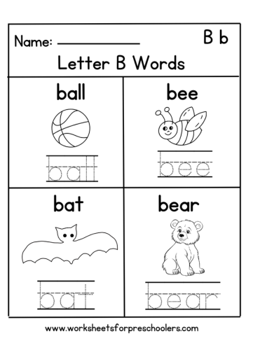 Letter B Worksheet