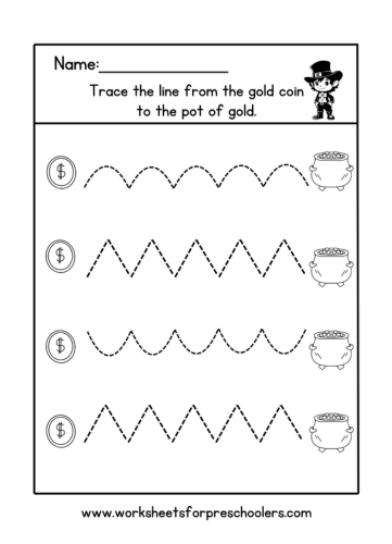 Jungle Animal Line Tracing Worksheet