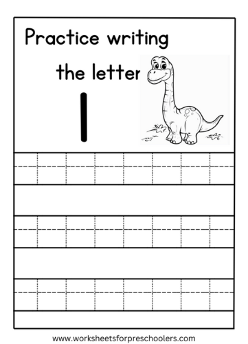 Tracing Lowercase Letter l Worksheet Preschool