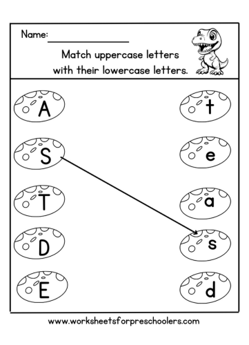 Matching Letters Worksheet