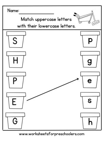 Matching Letters Worksheet