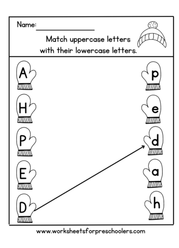 Match Letters Worksheet 