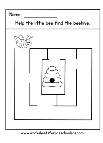 Spring Theme Maze Worksheet