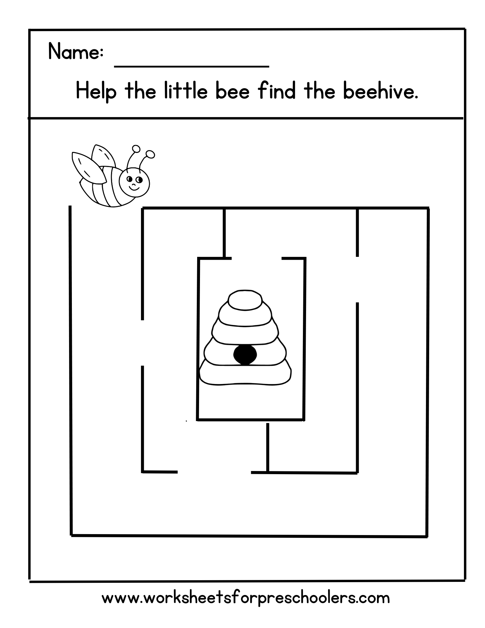 Spring Theme Maze Worksheet