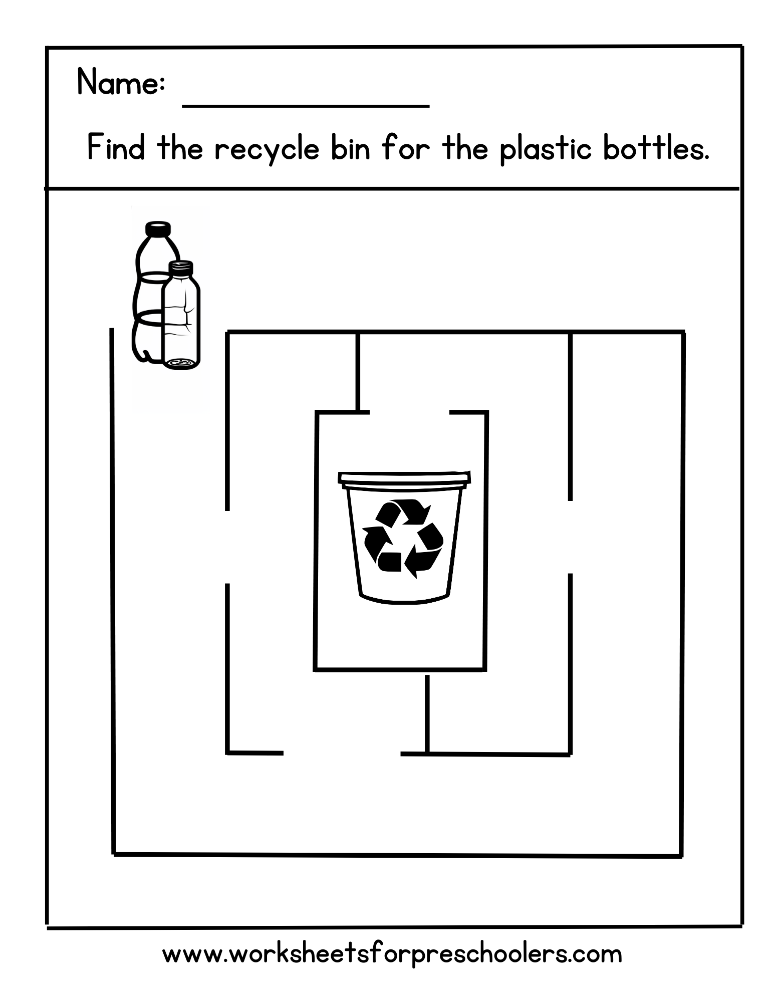 Earth Day Maze Activity Sheet 