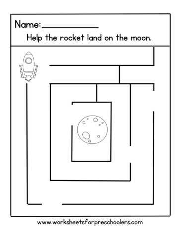Outer Space Maze Activity Sheet