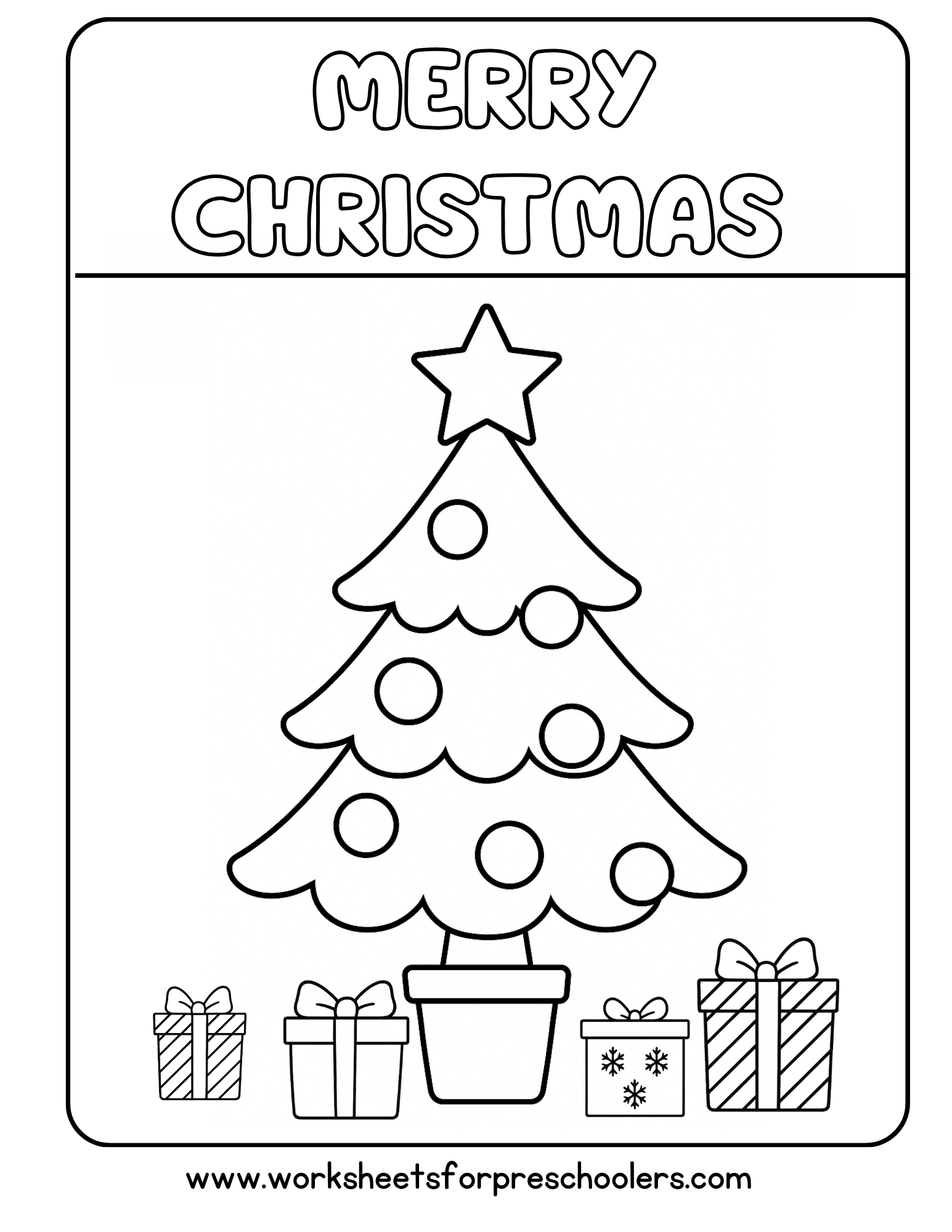 Christmas Tree Coloring Page
