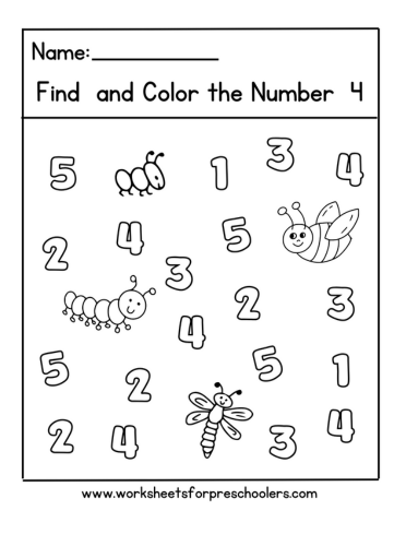  Number Math Worksheet