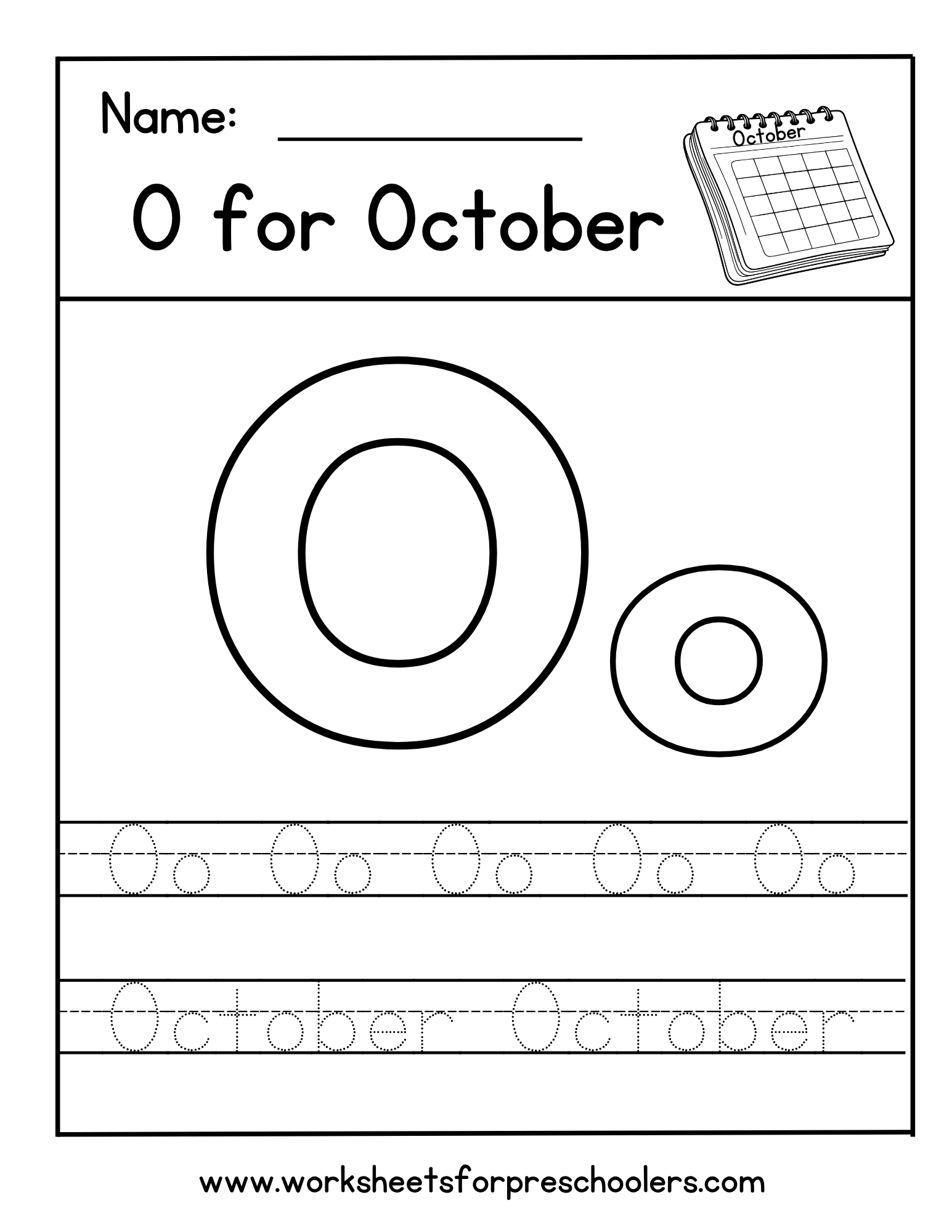 Letter O for October