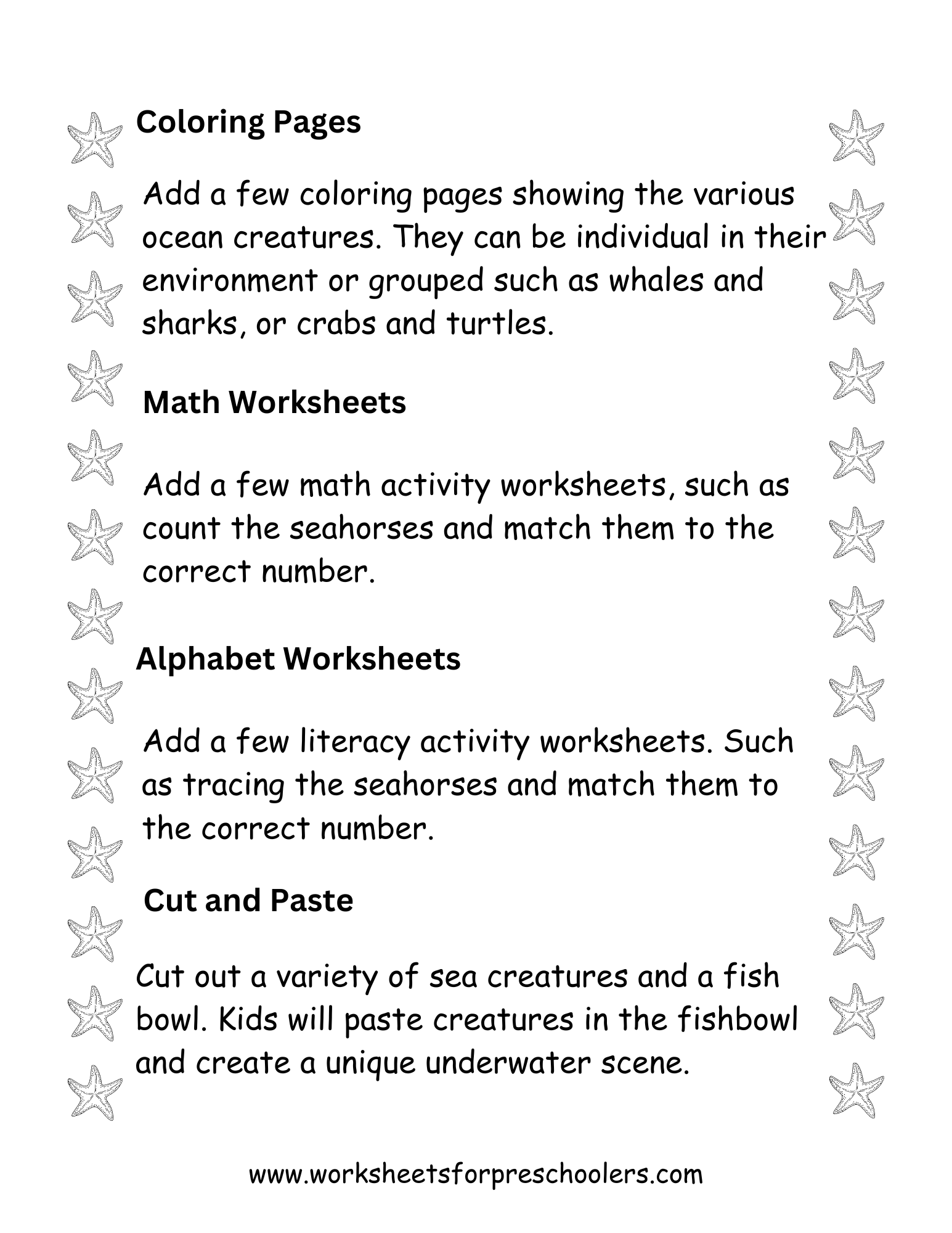 Ocean Animal Lesson Plan Page 2