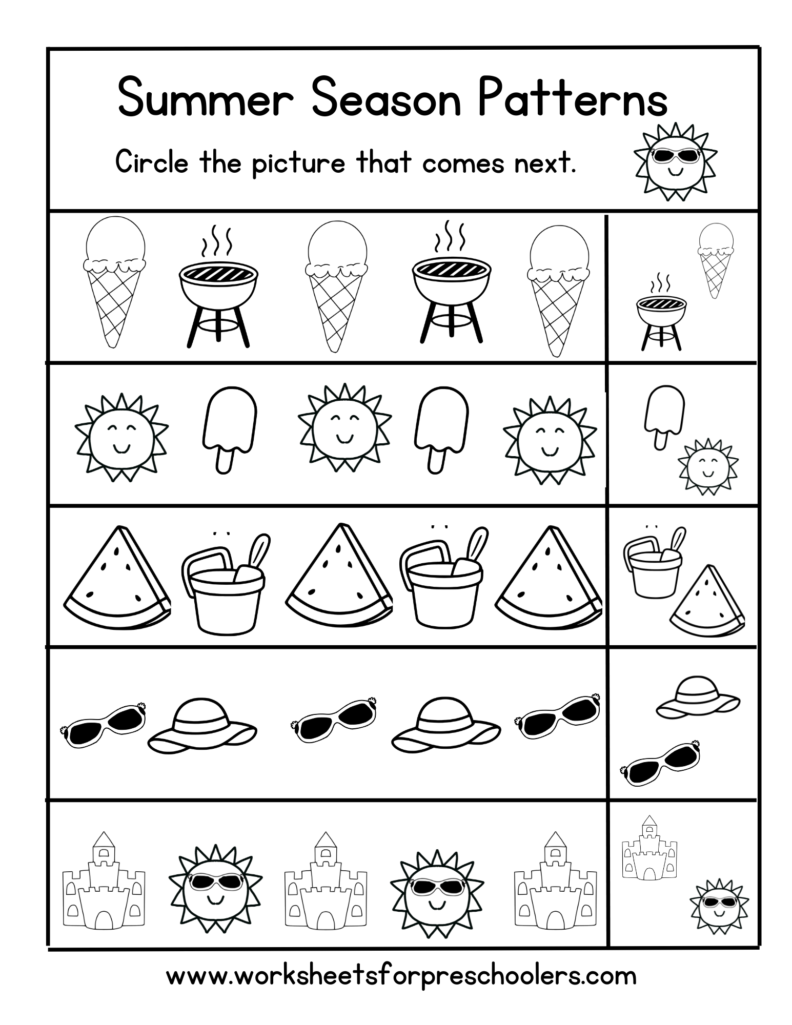 Pattern Completion Worksheet Pattern Completion Worksheet