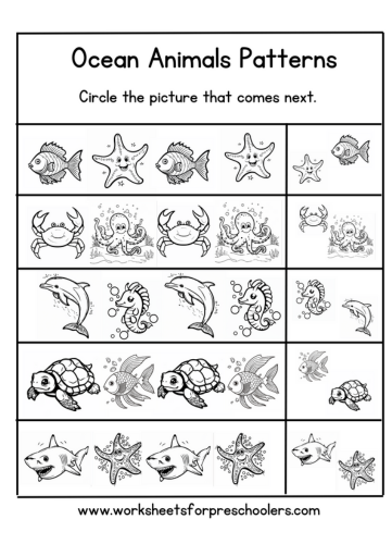 Pattern Completion Ocean Theme