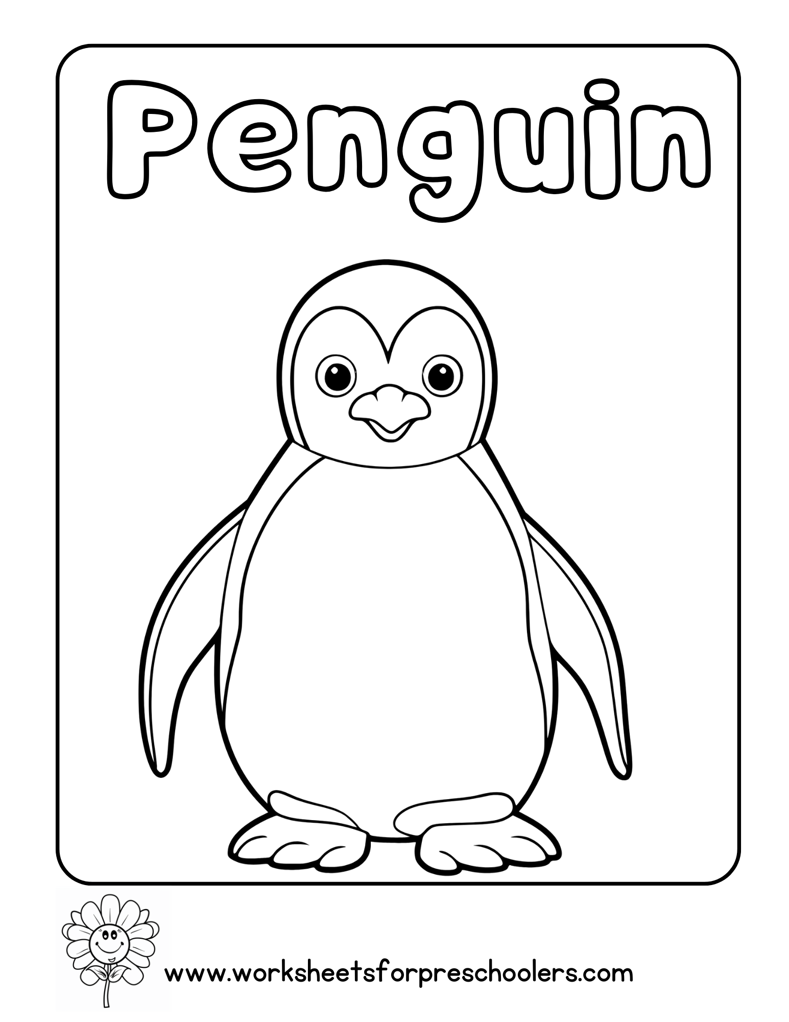 Penguin Coloring Page