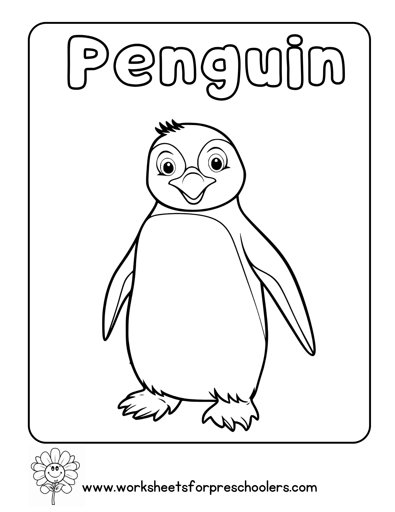 Penguin Coloring Page