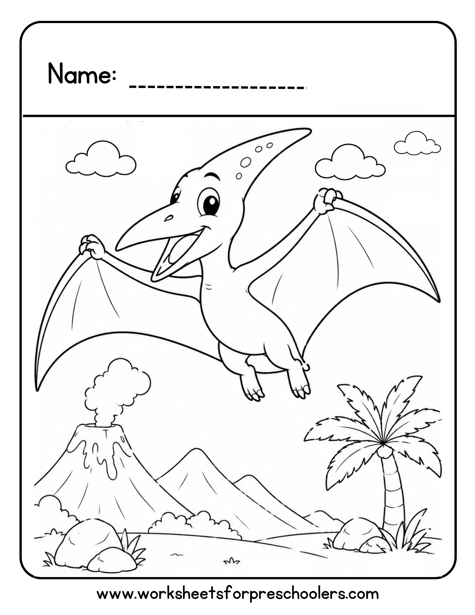 Pterodactyl Coloring Page Pterodactyl Coloring Page