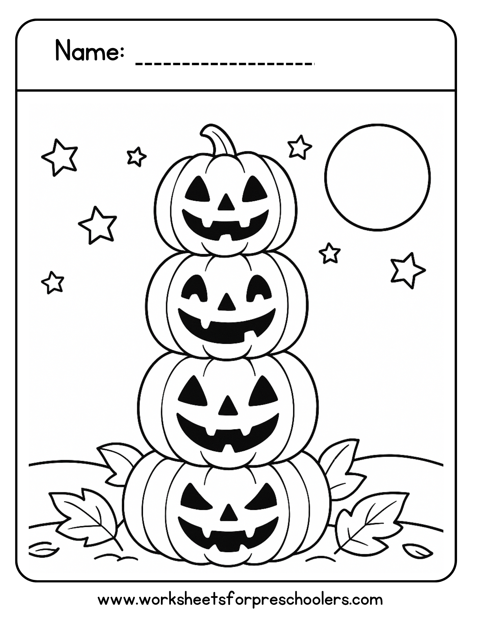 Pumpkin Stack Coloring Page Pumpkin Stack Coloring Page