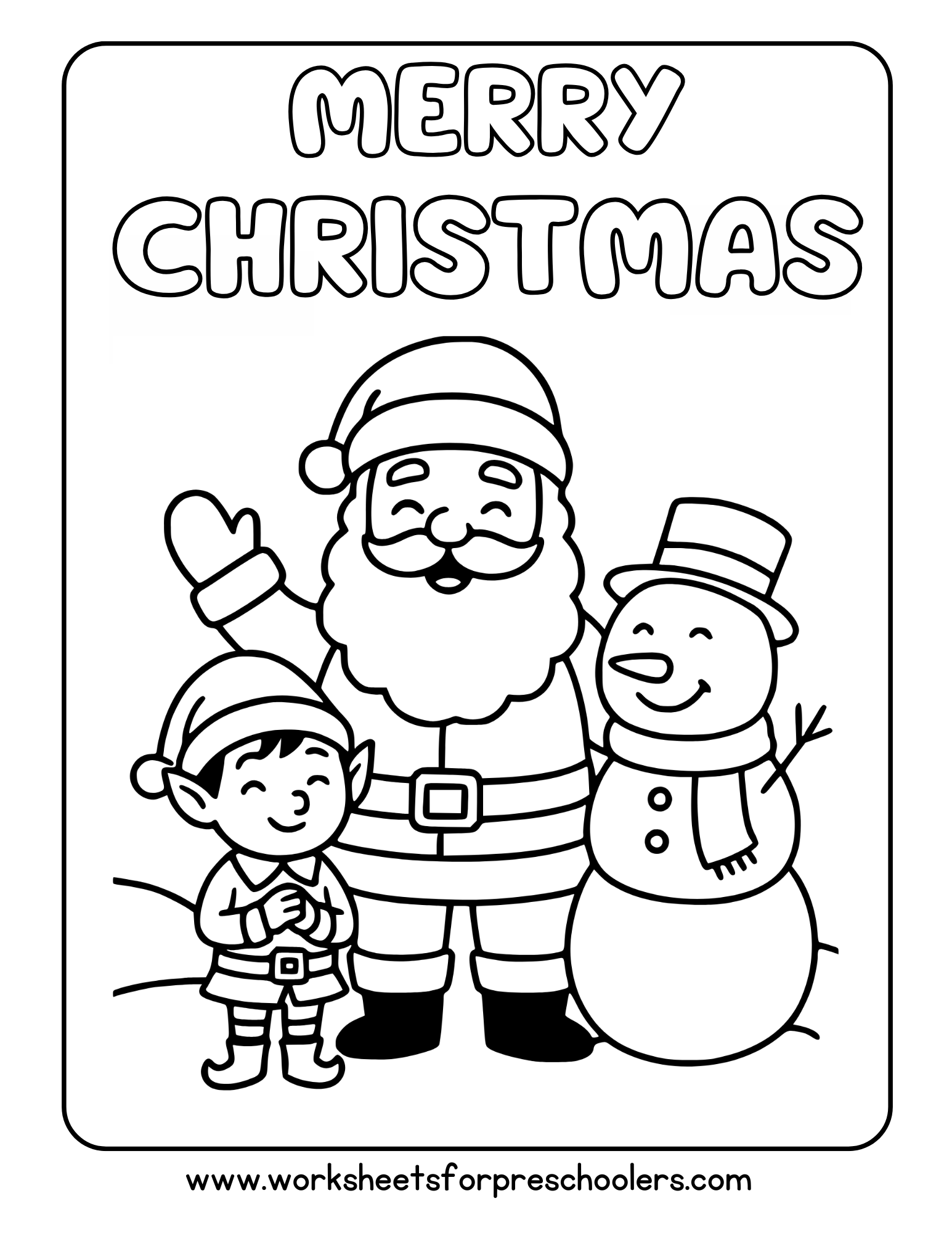 Santa Coloring Page Santa Coloring Page