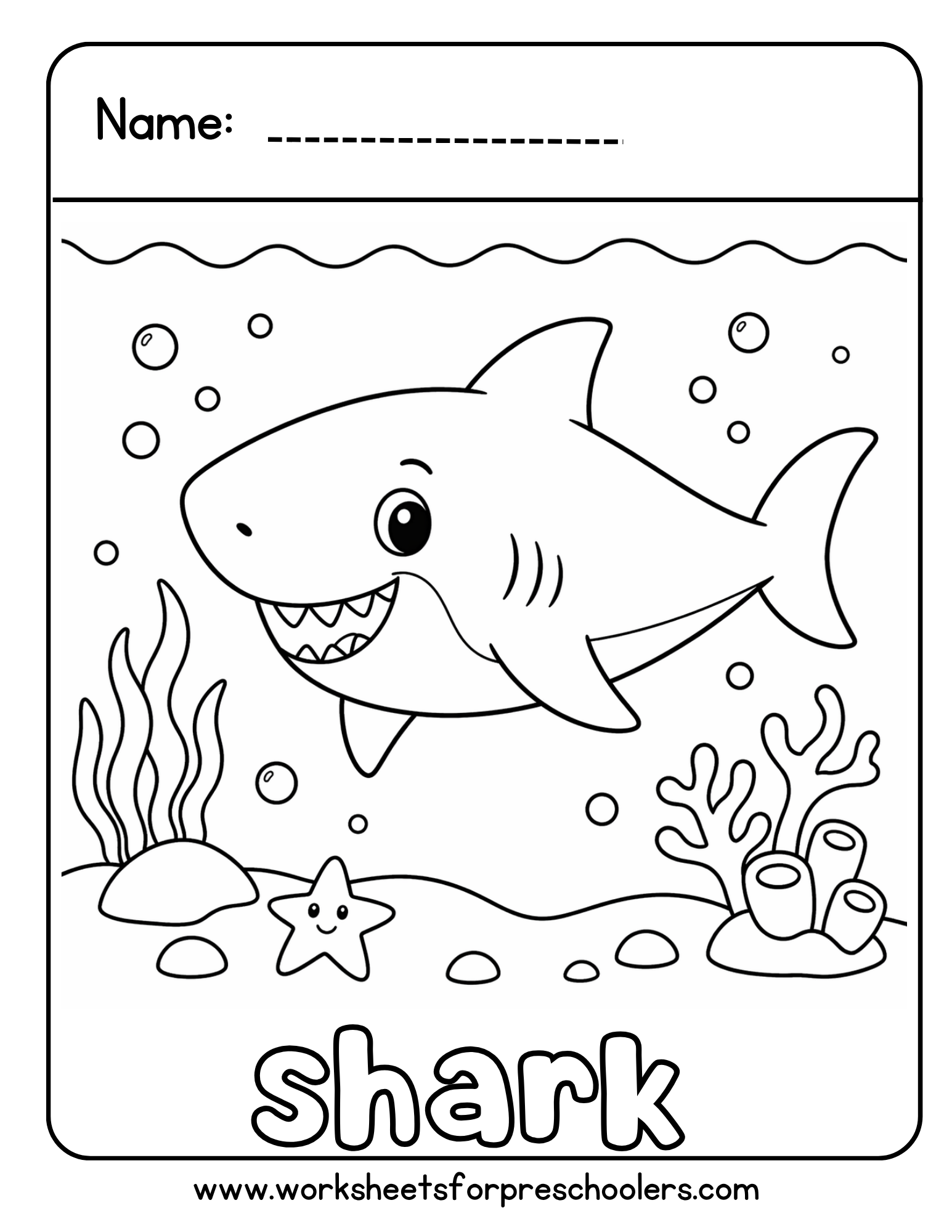Shark Coloring Page