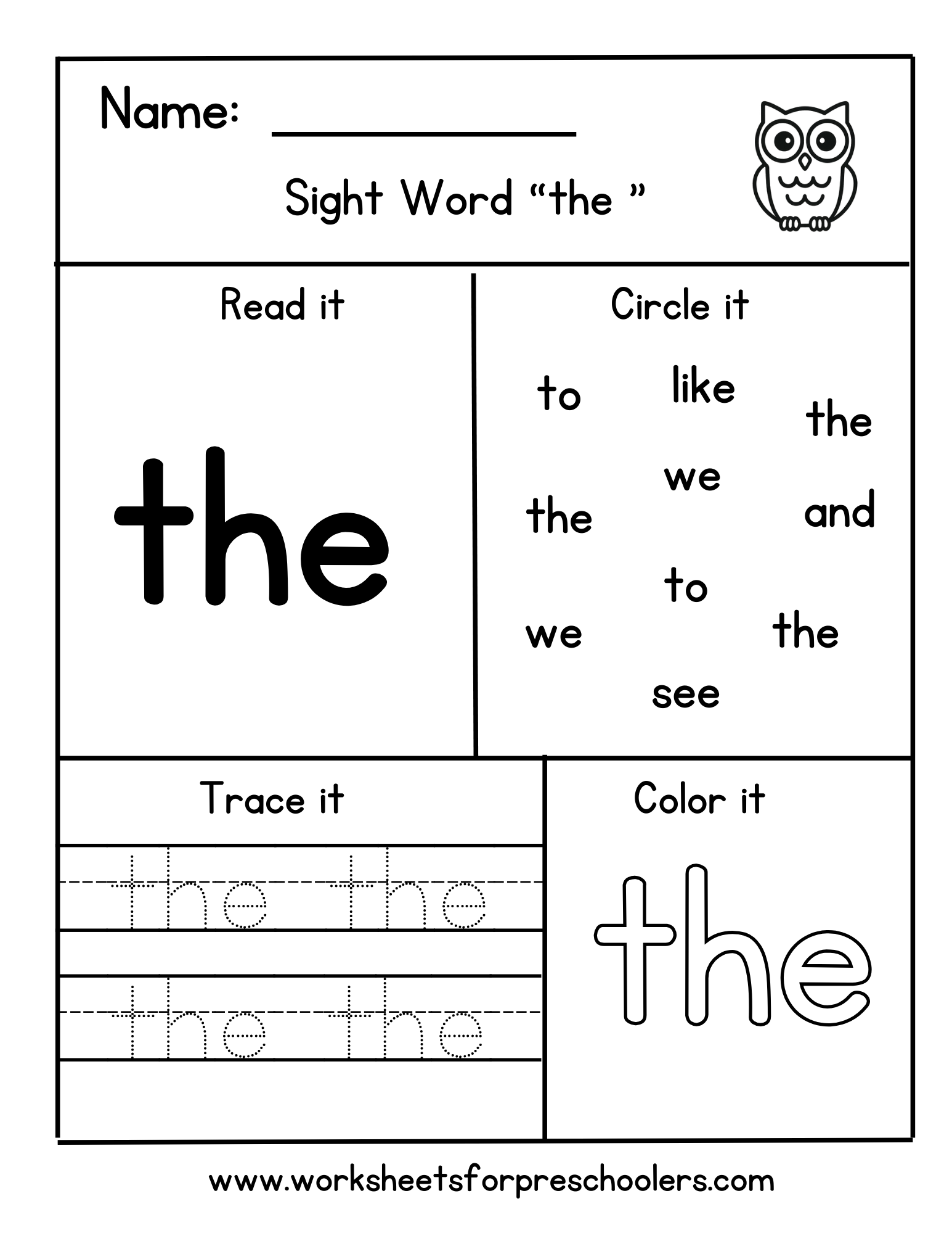 Sight Word "the"