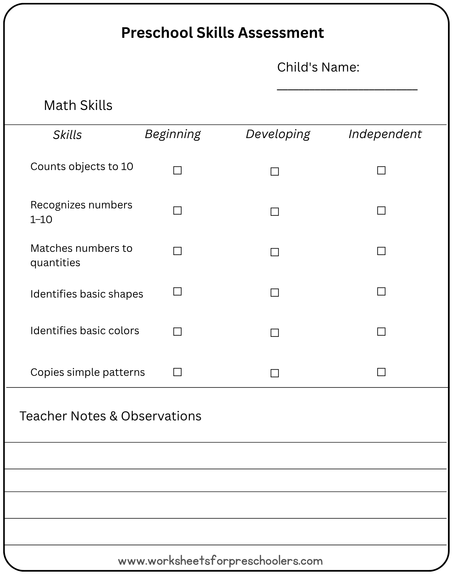 Math Skills