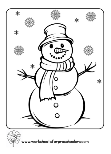 Snowman Coloring Page