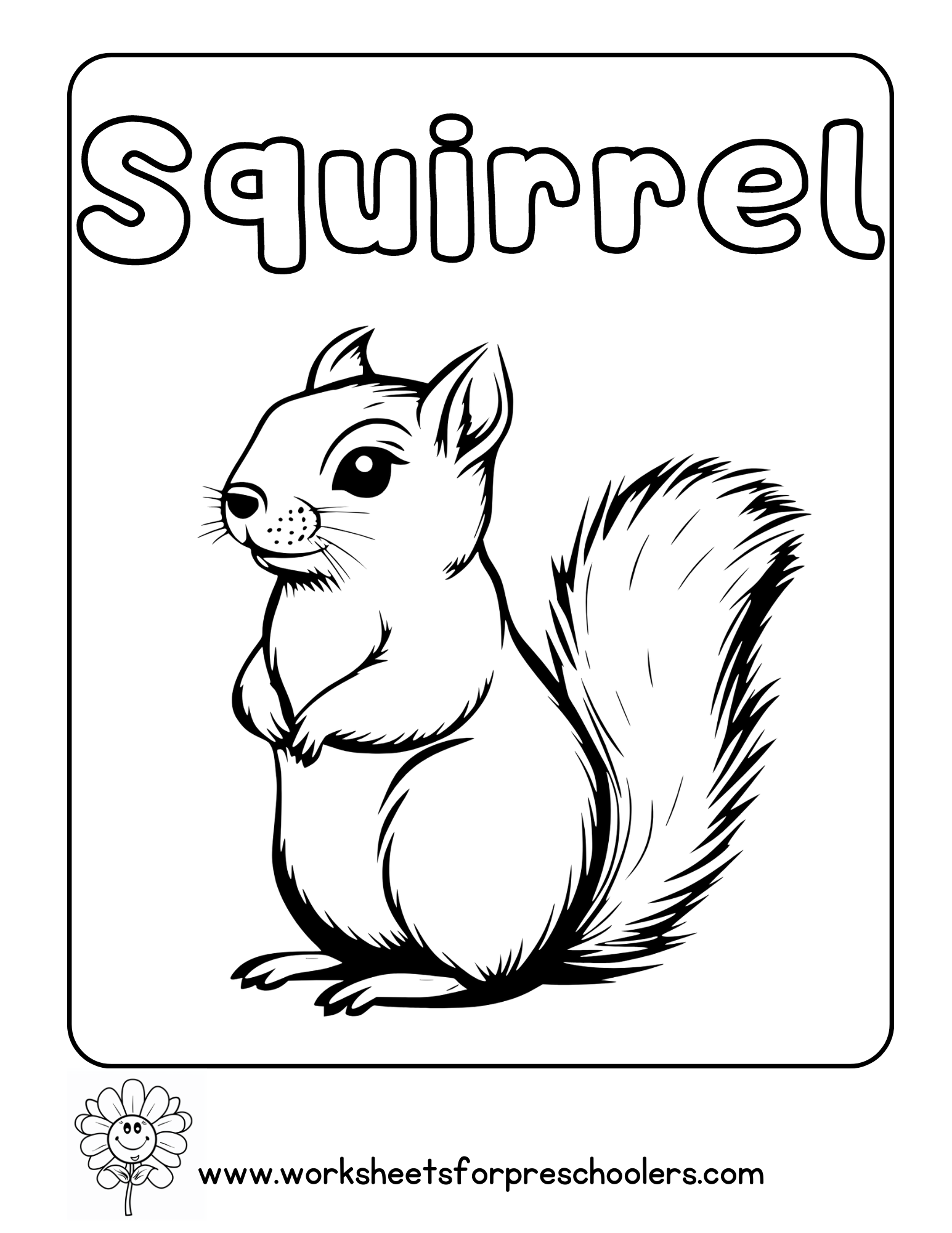 Squirrel Coloring Page