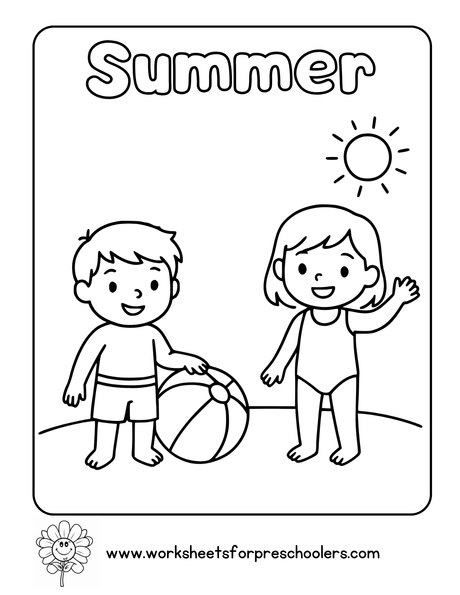 Summer Coloring Page Summer Coloring Page