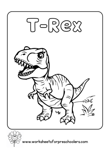 T-Rex Coloring Page