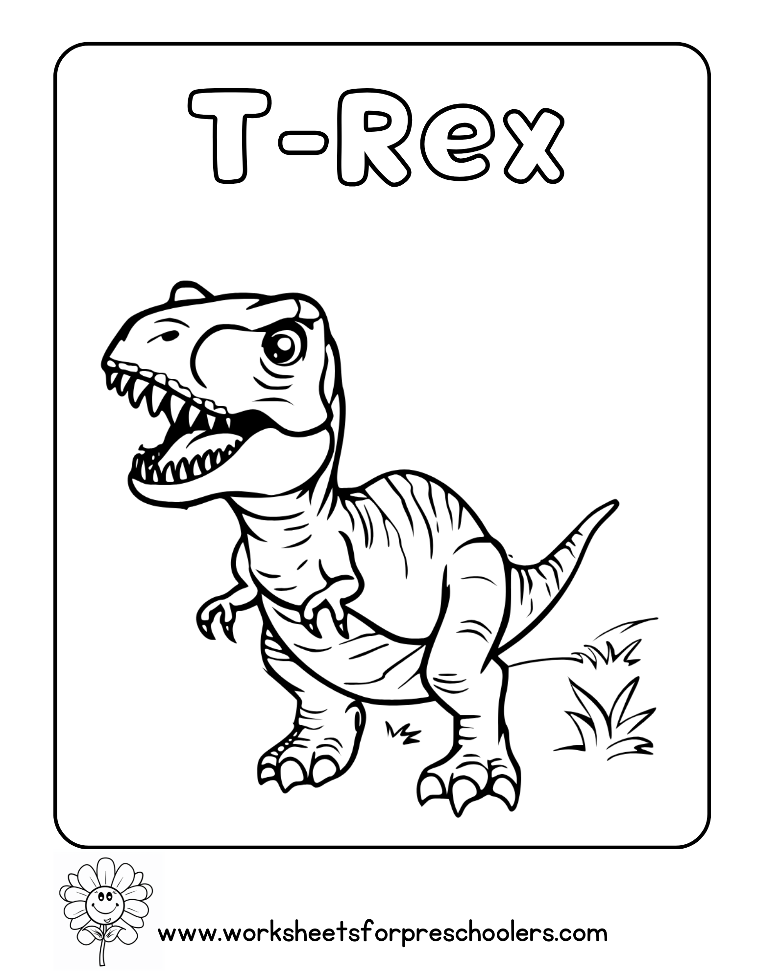 T-Rex Coloring Page