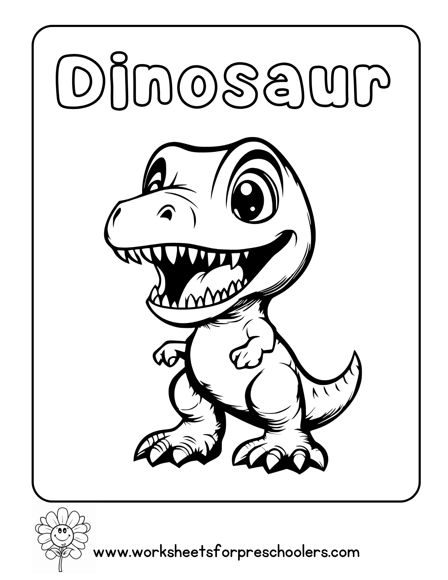 T-Rex Coloring Page 