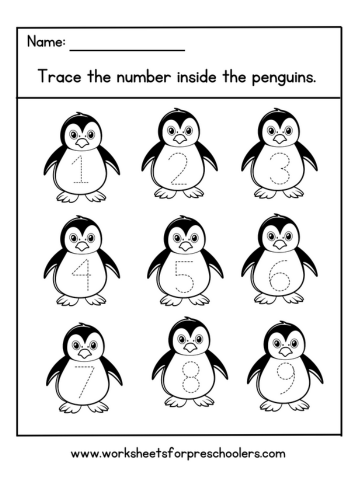 Number Tracing Worksheet