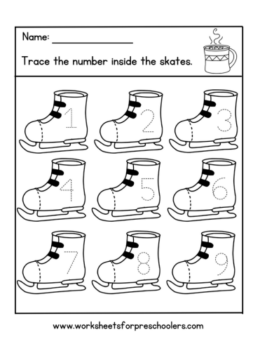 Number Tracing Worksheet