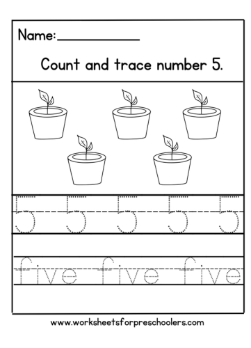 Earth Day Number 5  Math Worksheet