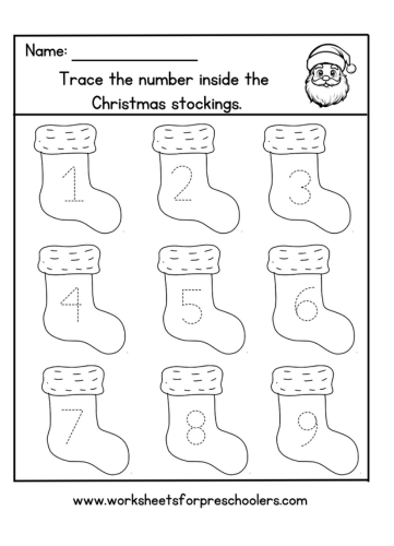 Number Tracing Worksheet