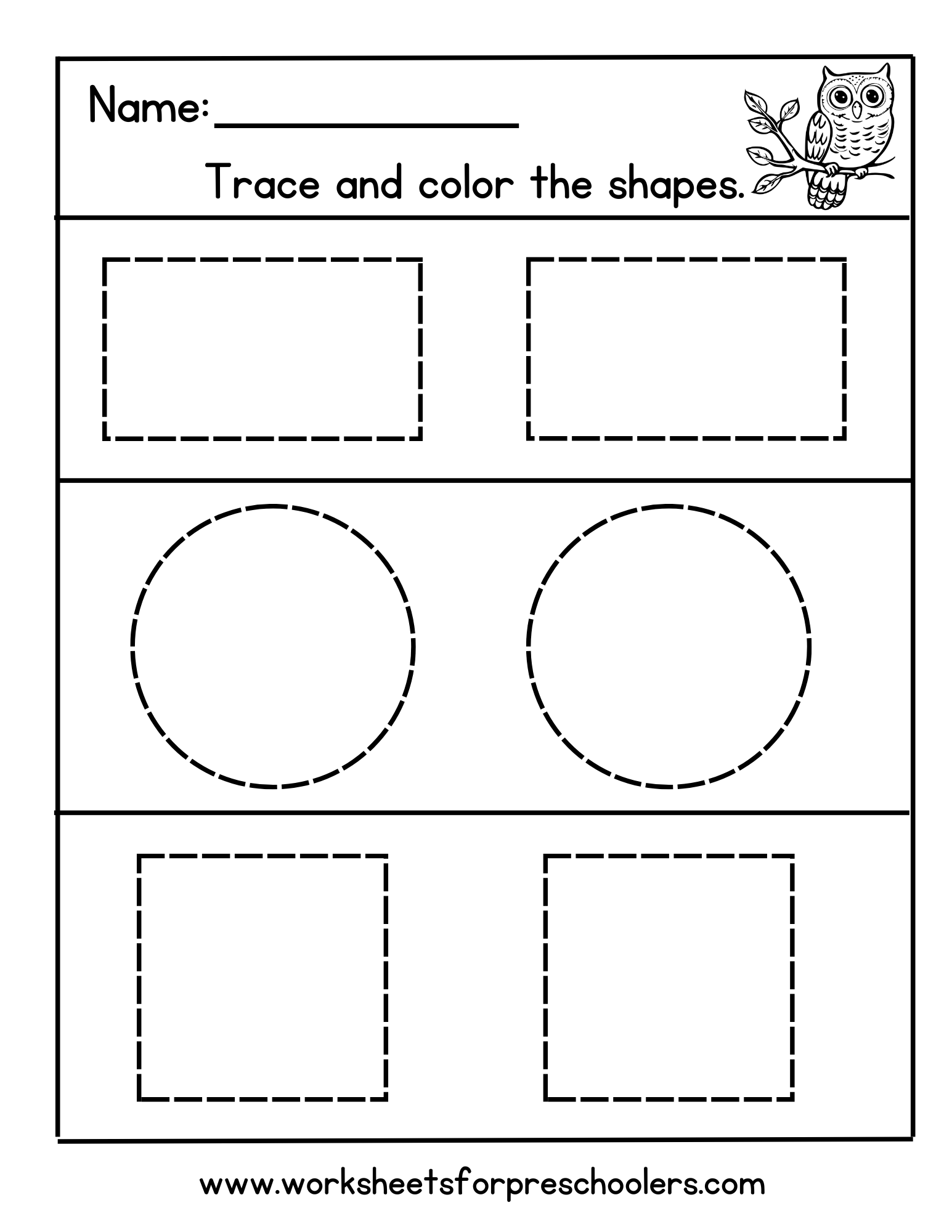 Trace and Color Shapes