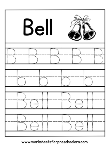 Letter B for Bell Worksheet