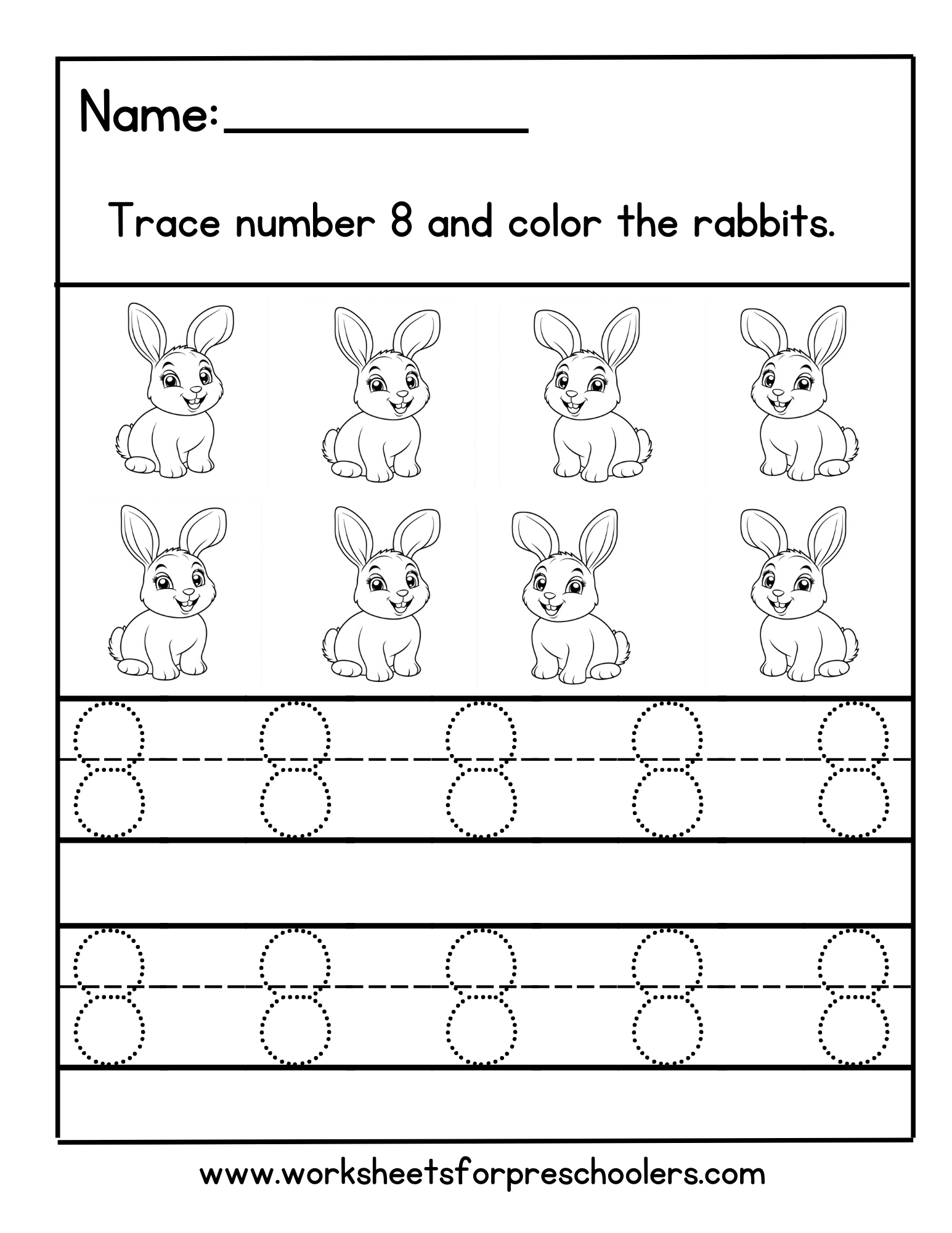 Tracing Number 8